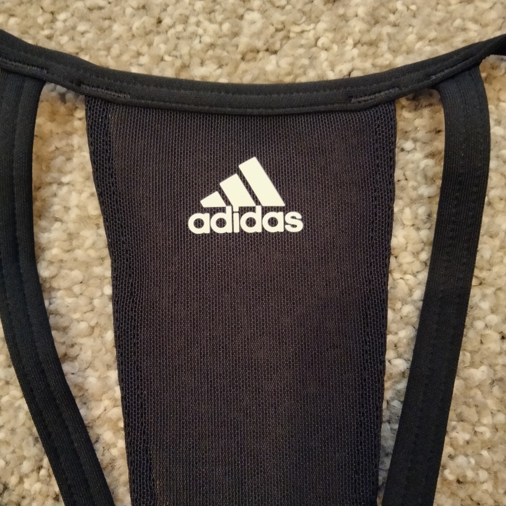 NWT Sz XS Adidas Aeroready 3 Stripes Sports Bra - Picture 3 of 8